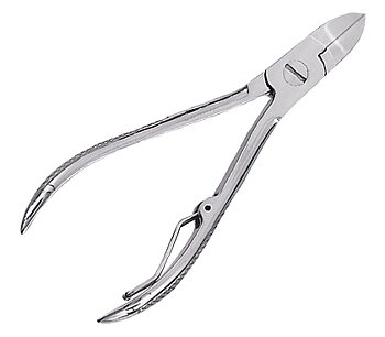 Nageltång i rostfritt stål, böjd, 10 cm