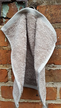 Handduk i Bomull och Bambu 30*30 cm, linnegrå