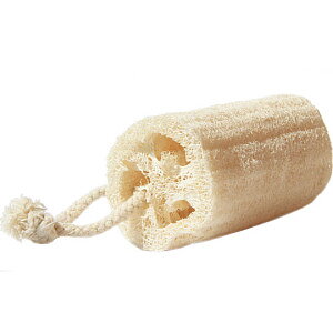 Loofah med rep, 100 % naturmaterial, 25 cm