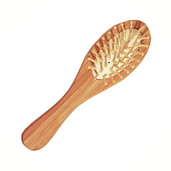 Hårborste med bambuskaft, 17 cm
