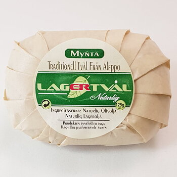 Aleppotvål oval, mynta ca 125g