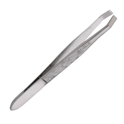 Tweezers, rak, förkromat stål, 8,5 cm