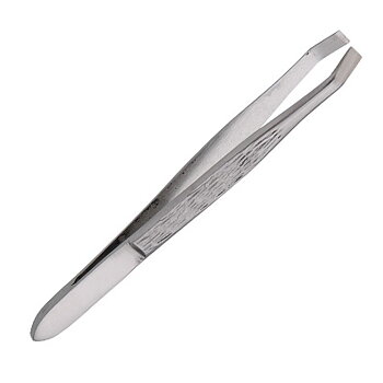 Tweezers, rak, förkromat stål, 8,5 cm