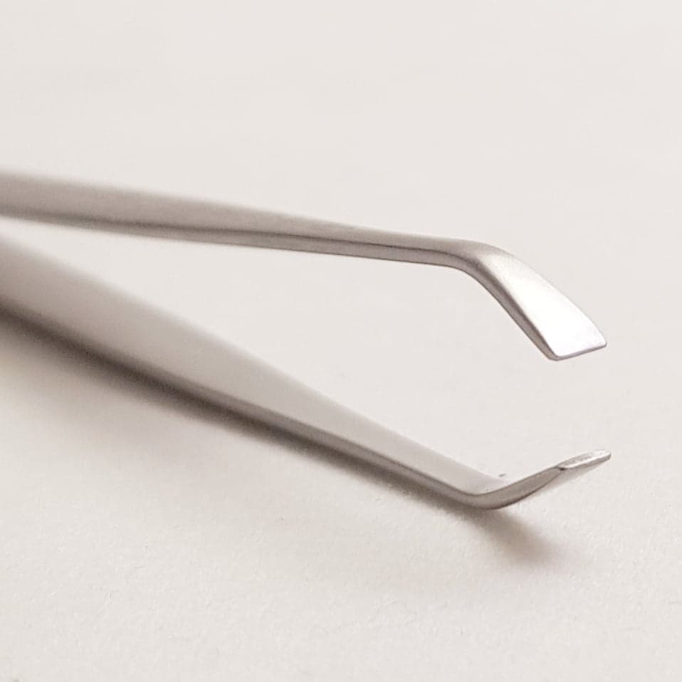 Tweezers, rak, förkromat stål, 8,5 cm - 2