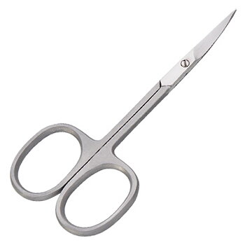 Nagel & nagelbandssax, förkromad, böjd 9,5 cm