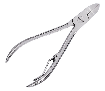 Nageltång i rostfritt stål, böjd, 12 cm