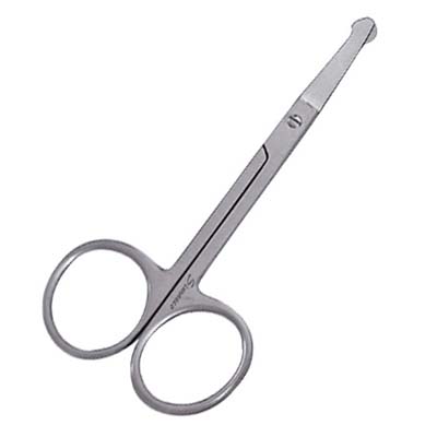 Sax för näshår, stål, trubbig spets, 9 cm