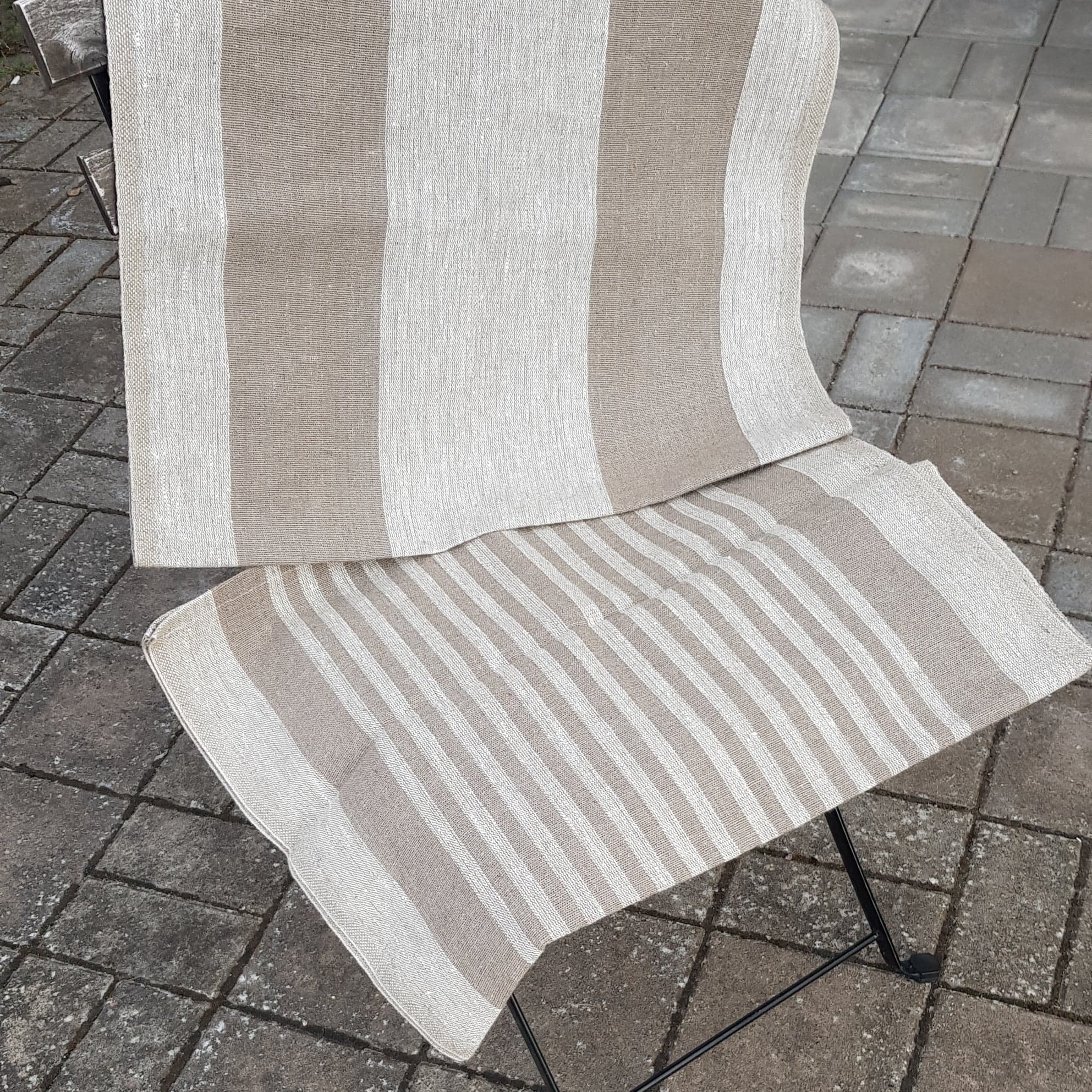 Lavduk, sitthandduk för bastubad, handduk, löpare i 100 % lin - 3