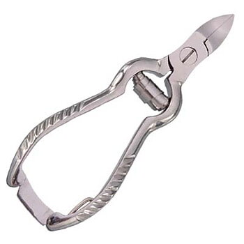 Nagltång, förkromad stål, räfflat handtag, 12 cm