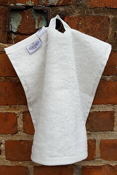 Handduk i Bomull och Bambu 30*30 cm, vit