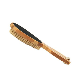 Fotfil Bambu med borste, trä, 24 cm