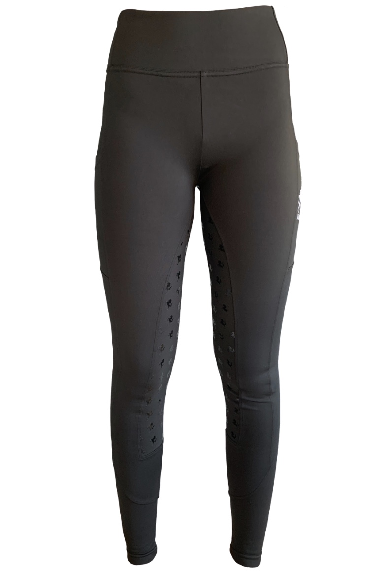 Riding leggings black with Marques Vieira logo