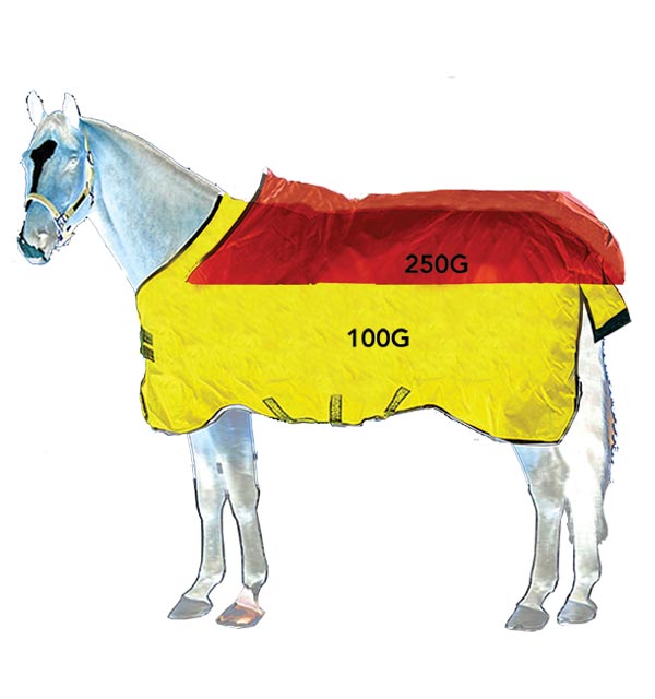 Horseware RHINO PONNY MED VARILAYER PLUS (hals ingår) 200 g navy