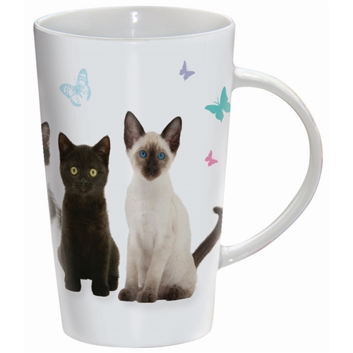LATTE MUG - MIXED CATS "FIVE FRIENDS"