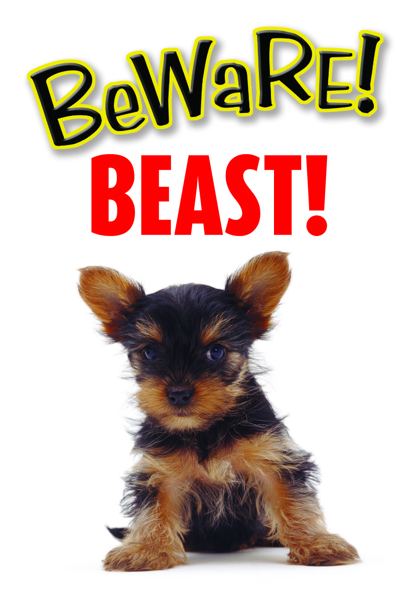 GATE/DOOR SIGN - BEWARE BEAST