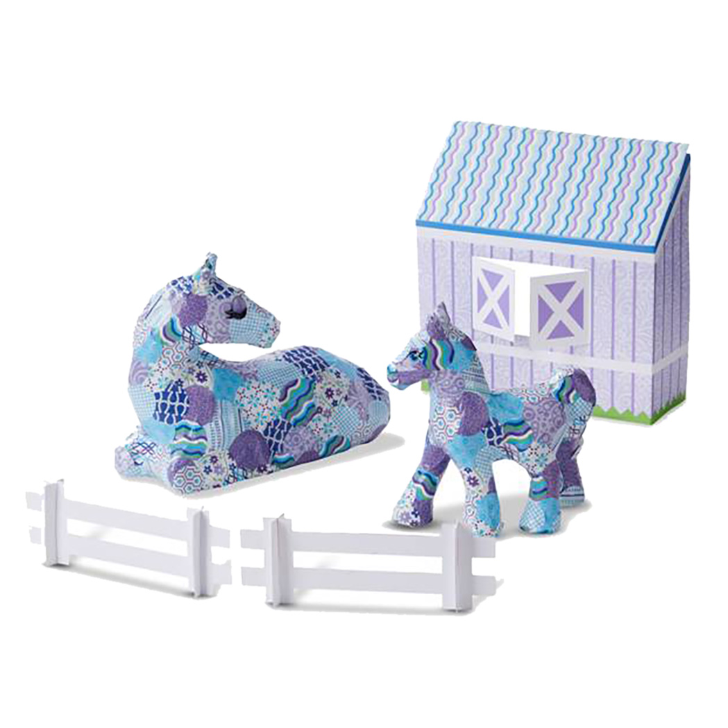 Skaparset Decoupage ponny och stall