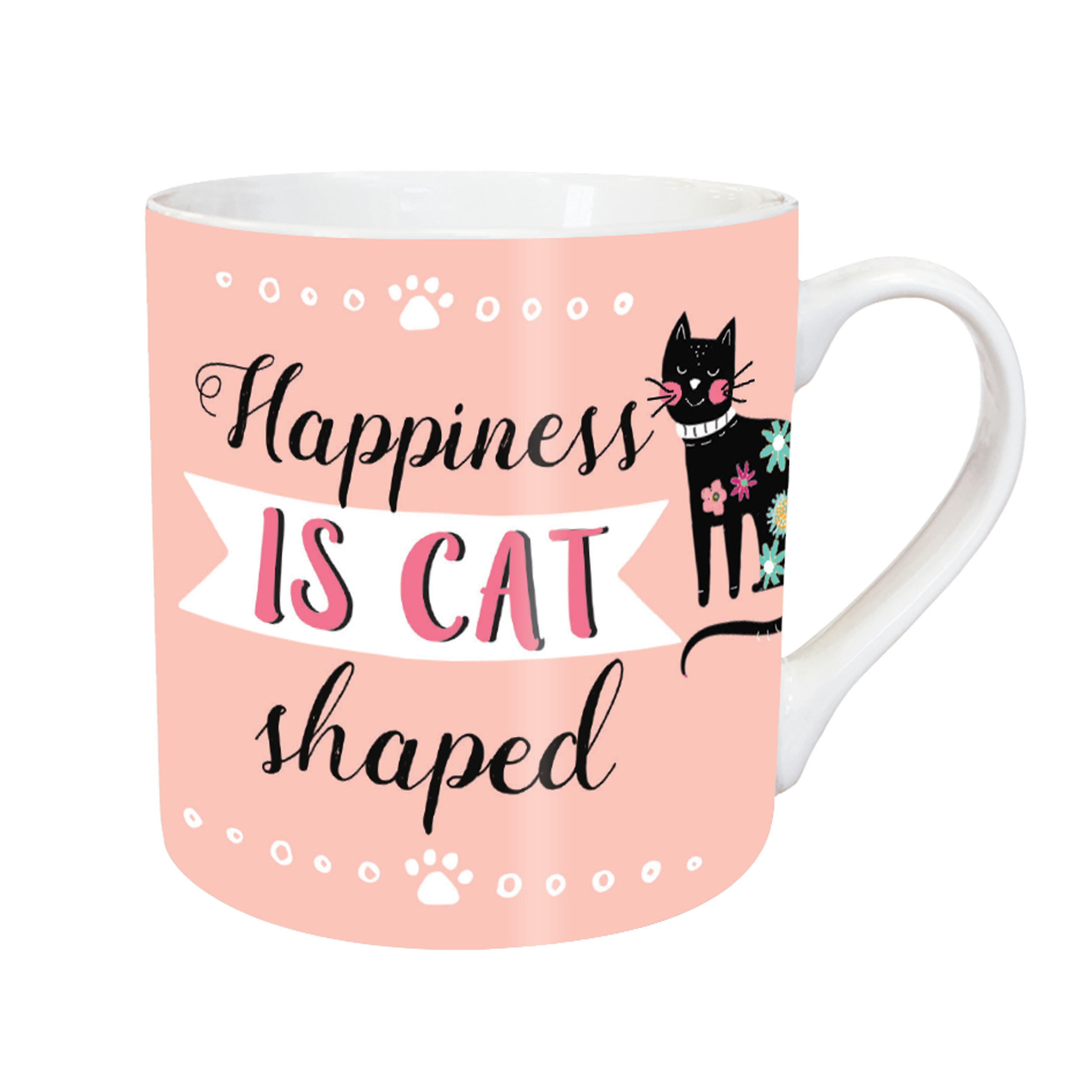 TARKA MUG - HAPPINESS IS CAT SHAPED