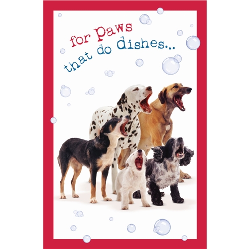 TEA TOWEL - MIXED DOGS "DOG SONG"