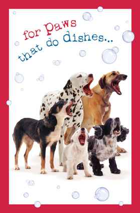 TEA TOWEL - MIXED DOGS "DOG SONG"
