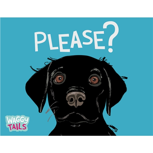 GIANT PET PLACEMAT - WAGGY TAILS - BLACK LABRADOR
