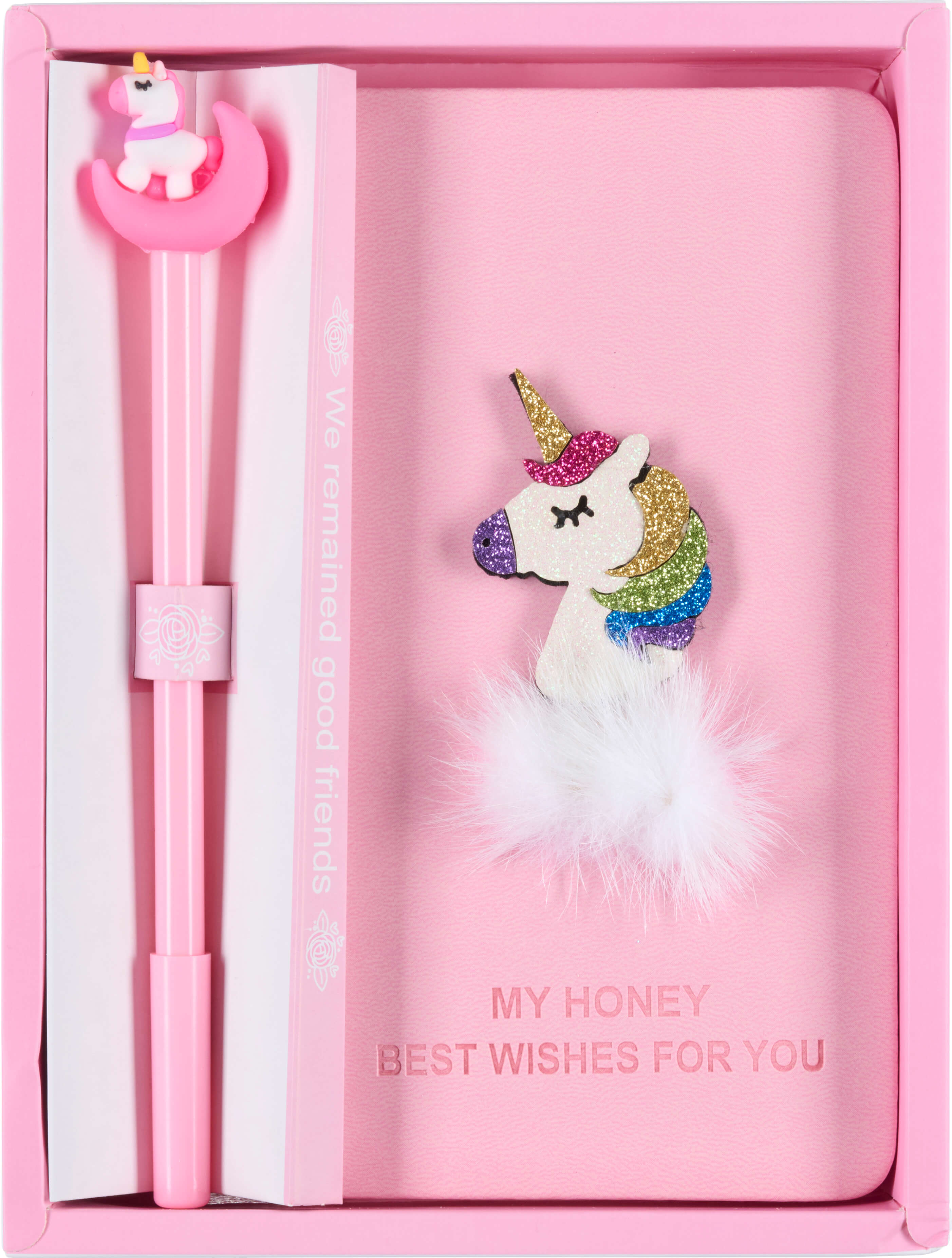 Anteckningsbok med penna unicorn