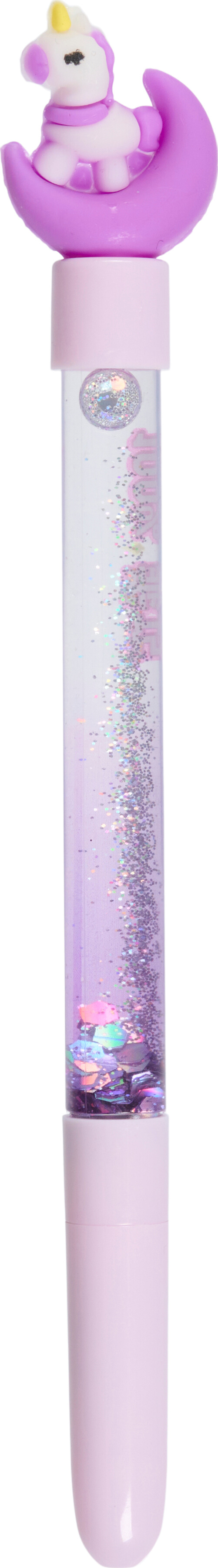 Penna med glitter unicorn lila