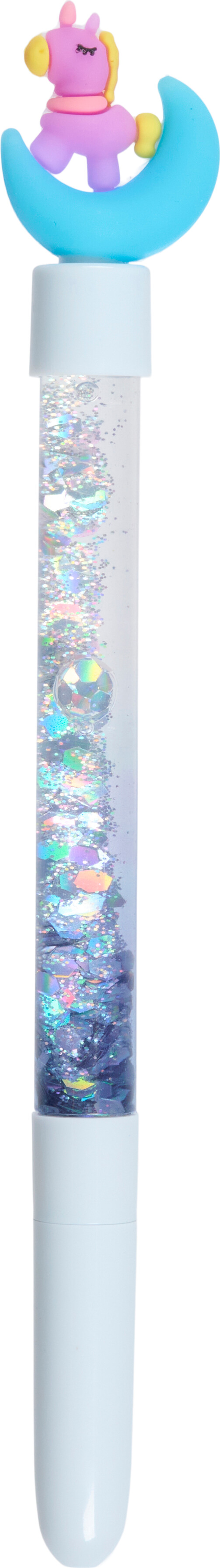 Penna med glitter unicorn turkos