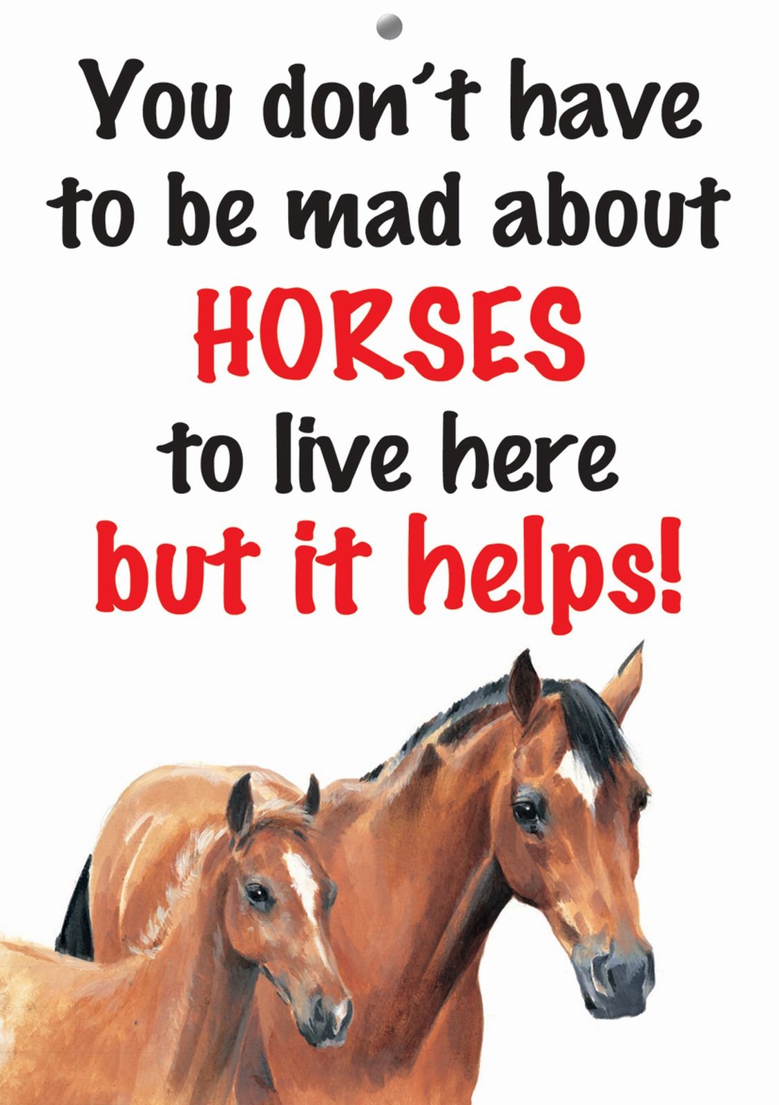 Skylt Mad About Horses