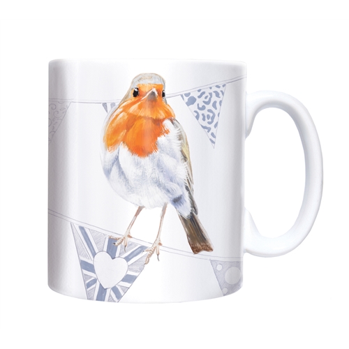 Mugg Chunky - Robin on Bunting