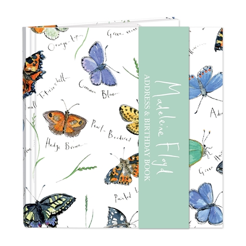 MF BUTTERFLIES - SQUARE ADDRESS & B'DAY BOOK