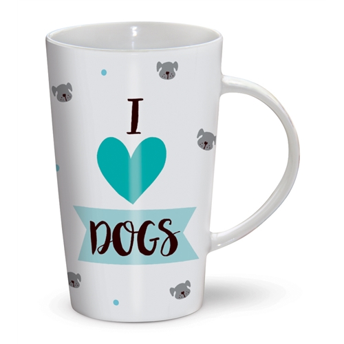 LATTE MUG - I Love Dogs