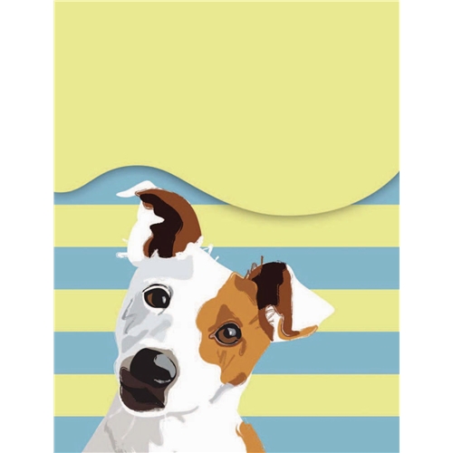 MINI MAGNETIC NOTEPAD (A7) - WAGGY TAILS - JACK RUSSELL