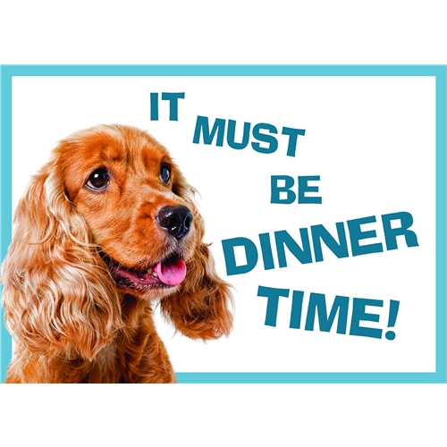 STANDARD PET PLACEMAT - COCKER SPANIEL "DINNER TIME!"