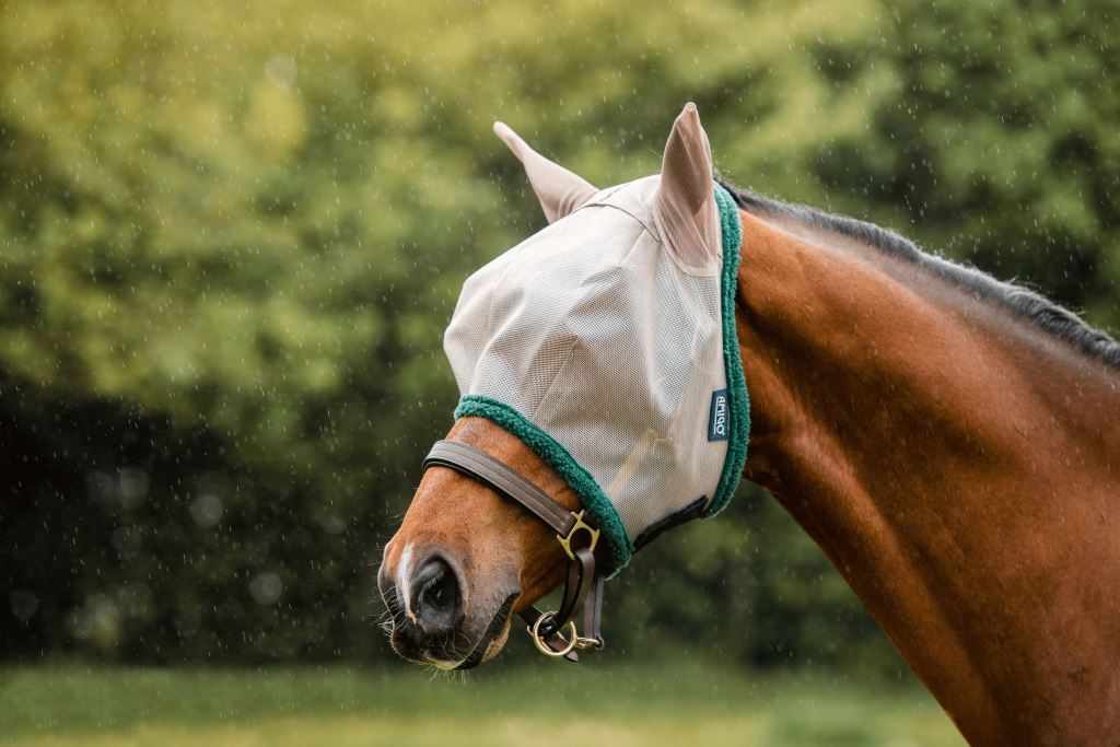 Horseware Amigo Flymask oatmeal/green