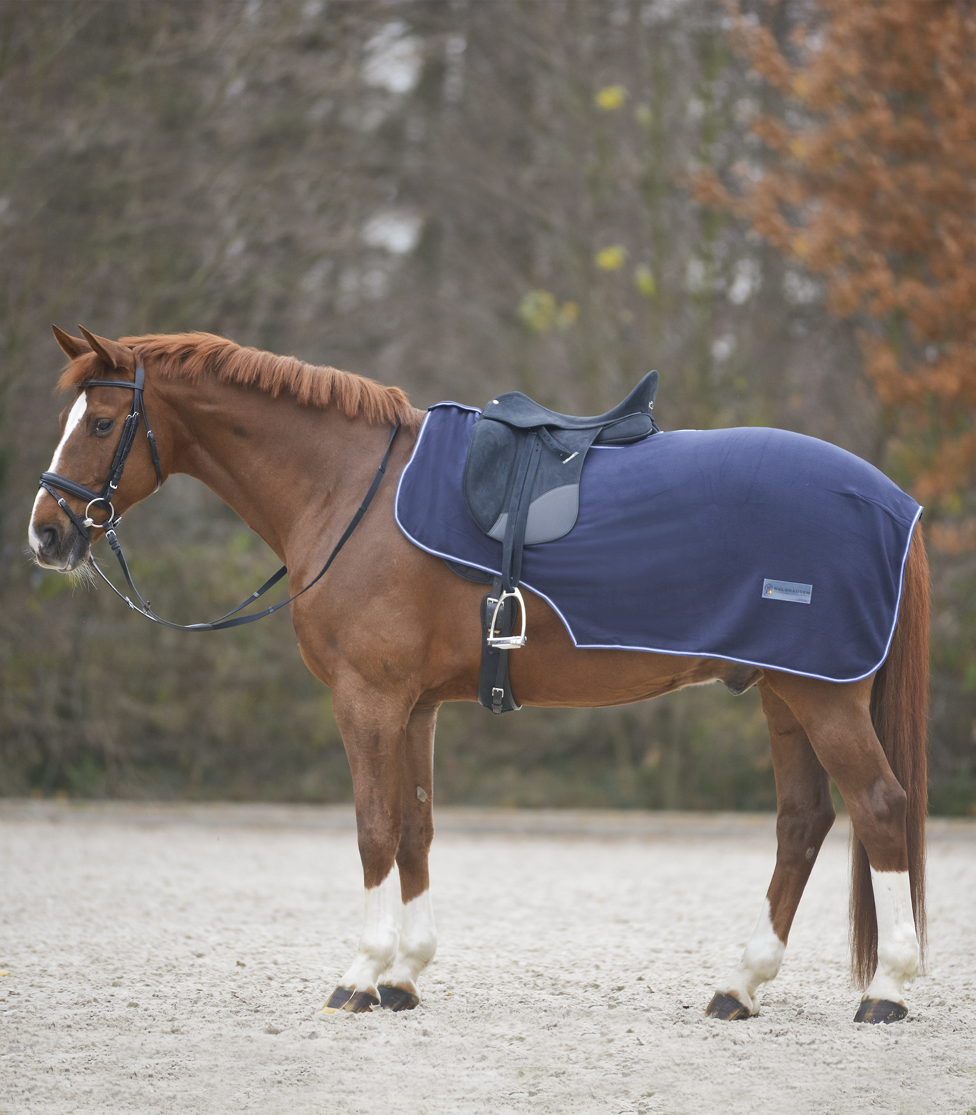 Ridtäcke Fleece Marin