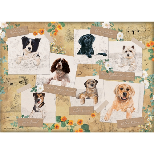 JIGSAW RECTANGULAR - MIXED DOGS "CLASSIC COMPANIONS"