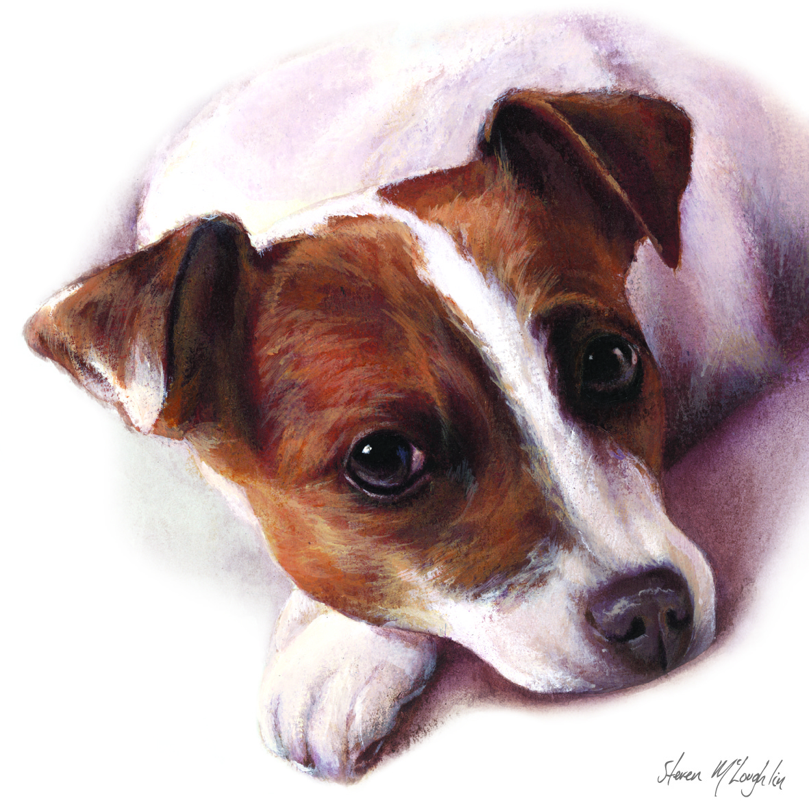 Kort Watercolour Jack Russel Terrier