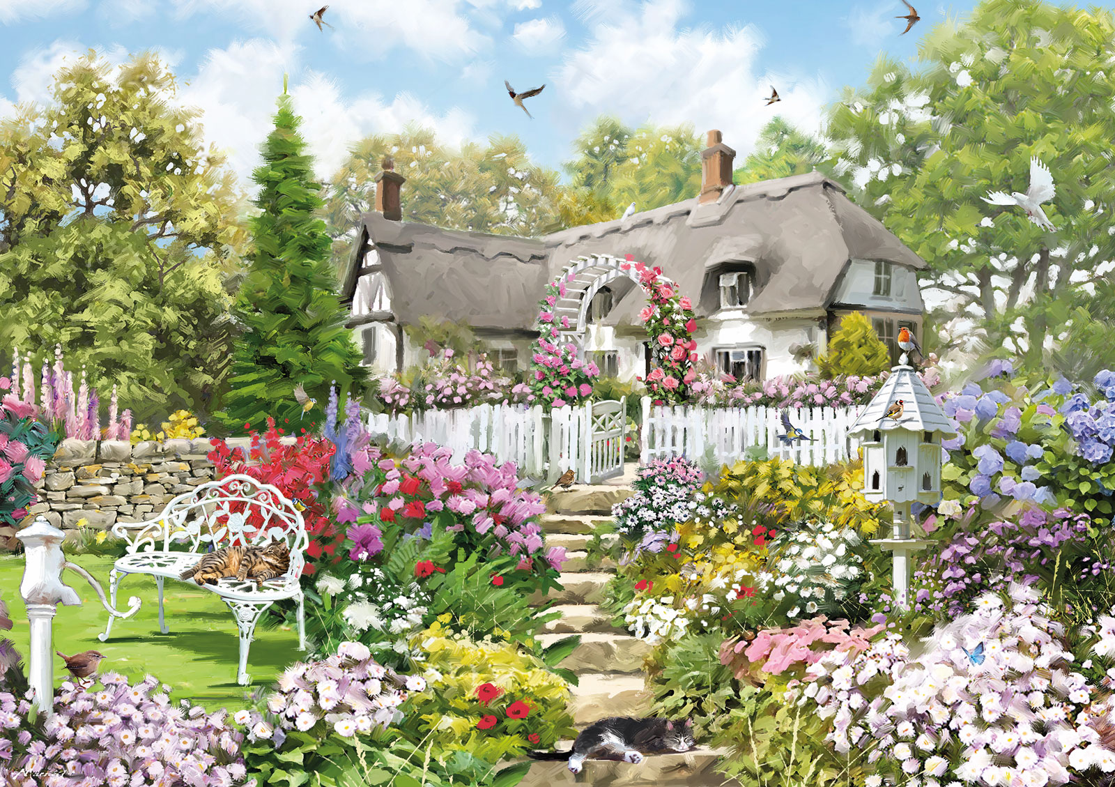 JIGSAW 1000 PIECE RECTANGULAR - COUNTRY COTTAGE (L)