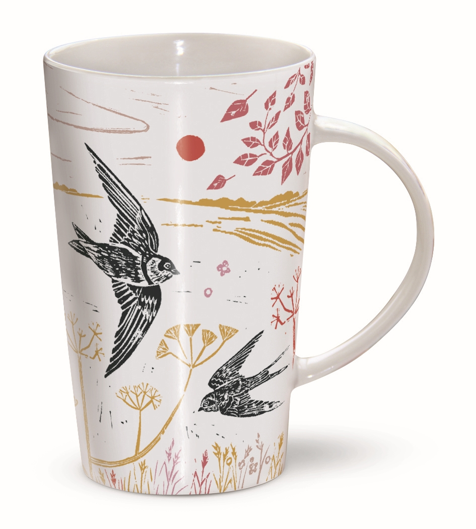 RSPB NATURES PRINT - RIVERBANK MUG - SWALLOWS