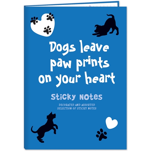STICKY NOTES SELECTION - DOGS LEAVE PAW PRINTS