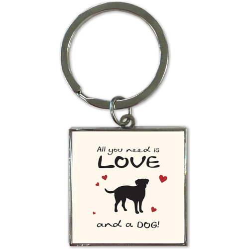 KEYRING - DOG - ALL YOU NEED IS LOVE