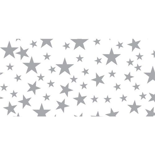 TISSUE PACK 3-IN - SILVER STARS/WHITE