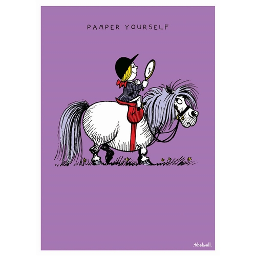 THELWELL BIRTHDAY CARD - PAMPERED