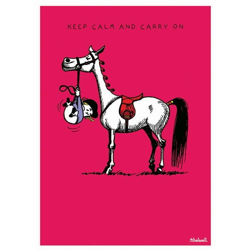 THELWELL BLANK CARD - HANGING ON