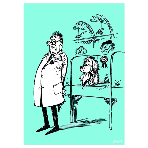 THELWELL BLANK CARD - DOG SHOW