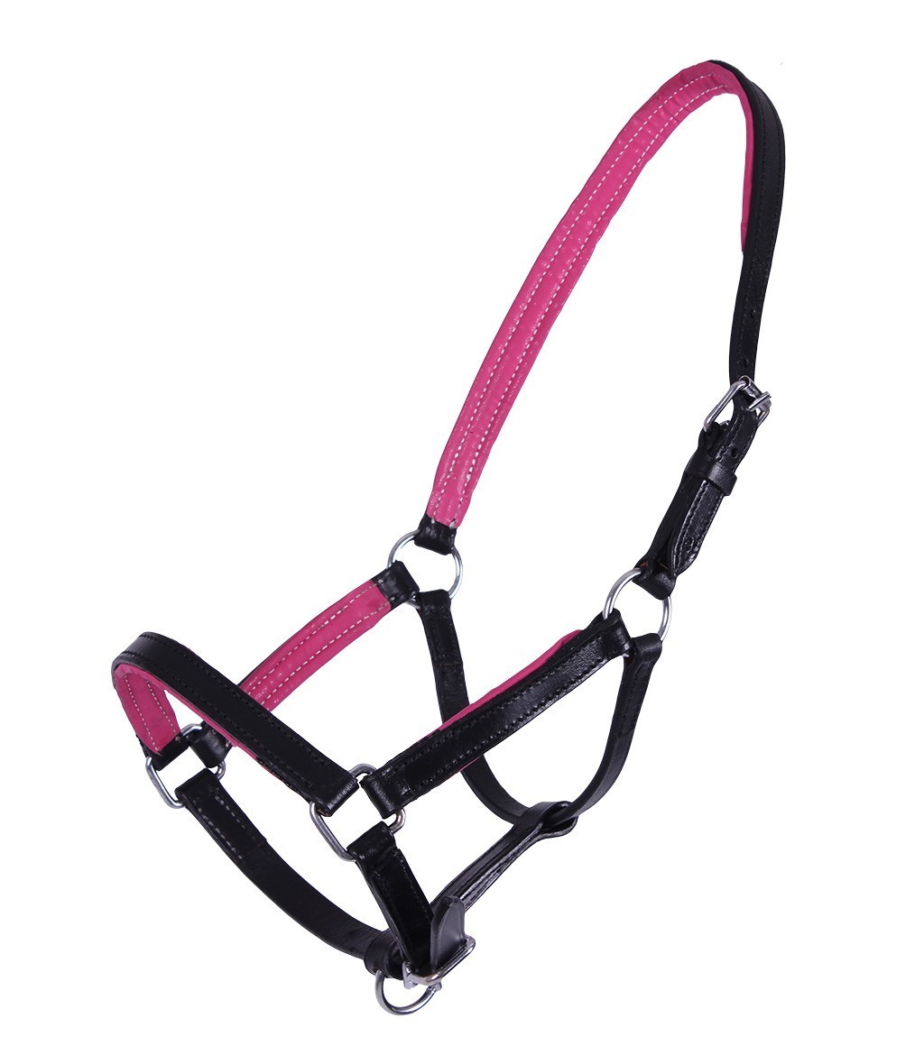 Fölgrimma läder svart/rosa  mini-full