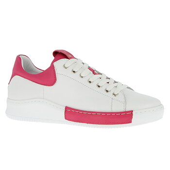 Charlotte of Sweden Sneaker i skinn Vit/Magenta