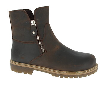 Charlotte of Sweden Double Zipper Boot Brown