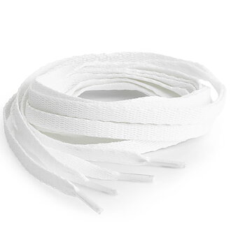 2GO skosnöre Flat  100cm vit