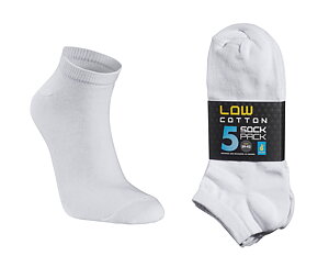 Seger Low Cut Cotton 5-Pack Vit